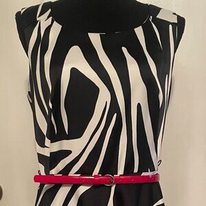 Belted Zebra Dress Size 10